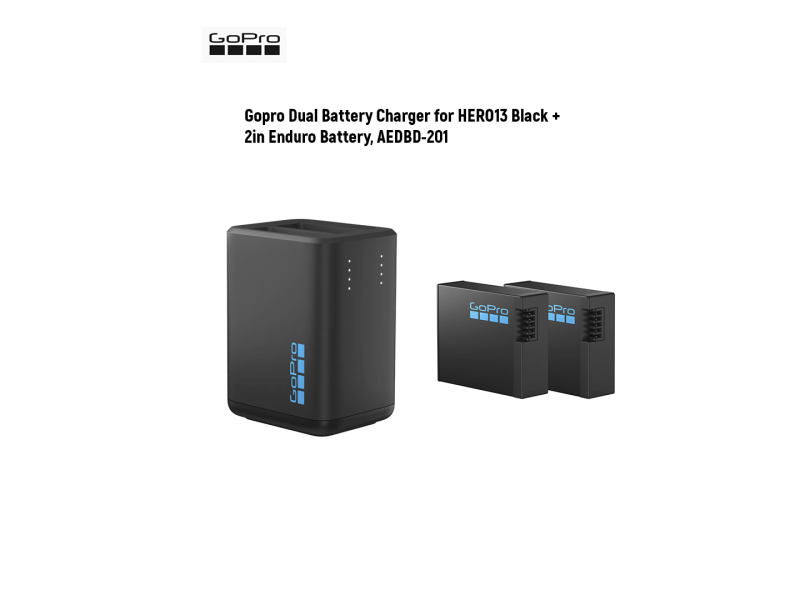 GoPro Dual Battery Charger GoPro Dual Battery Charger + Аккумулятор Enduro 2шт для HERO13 Black AEDBD-201