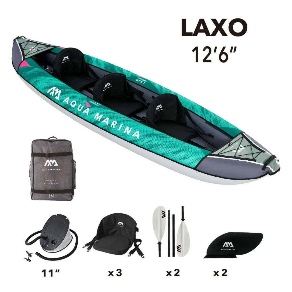 Aqua Marina 12'6 Laxo-380 Трёхместная надувная байдарка Aqua Marina 12'6 Laxo-380
